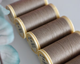 Linen color Gloving Thread 302, Fil Au Chinois, Waxed Cotton Thread, Sajou thread, Fil A Gant