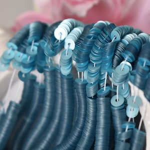 Satinati Mat Hellblau Farbe Pailletten-Pailletten-4 mm Pailletten-Runde Pailletten-Flache Pailletten- italienische Pailletten