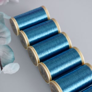 Metallic thread Ocean color 222, Sajou Metallic Thread, Metallic sewing thread, Fil Au Chinois