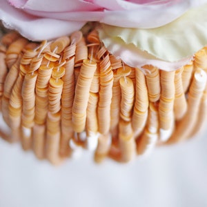 French sequins, Glossy Porcelain light orange flat sequins, 3 mm sequins, 4 mm sequins, Langlois Martin round flat sequins
