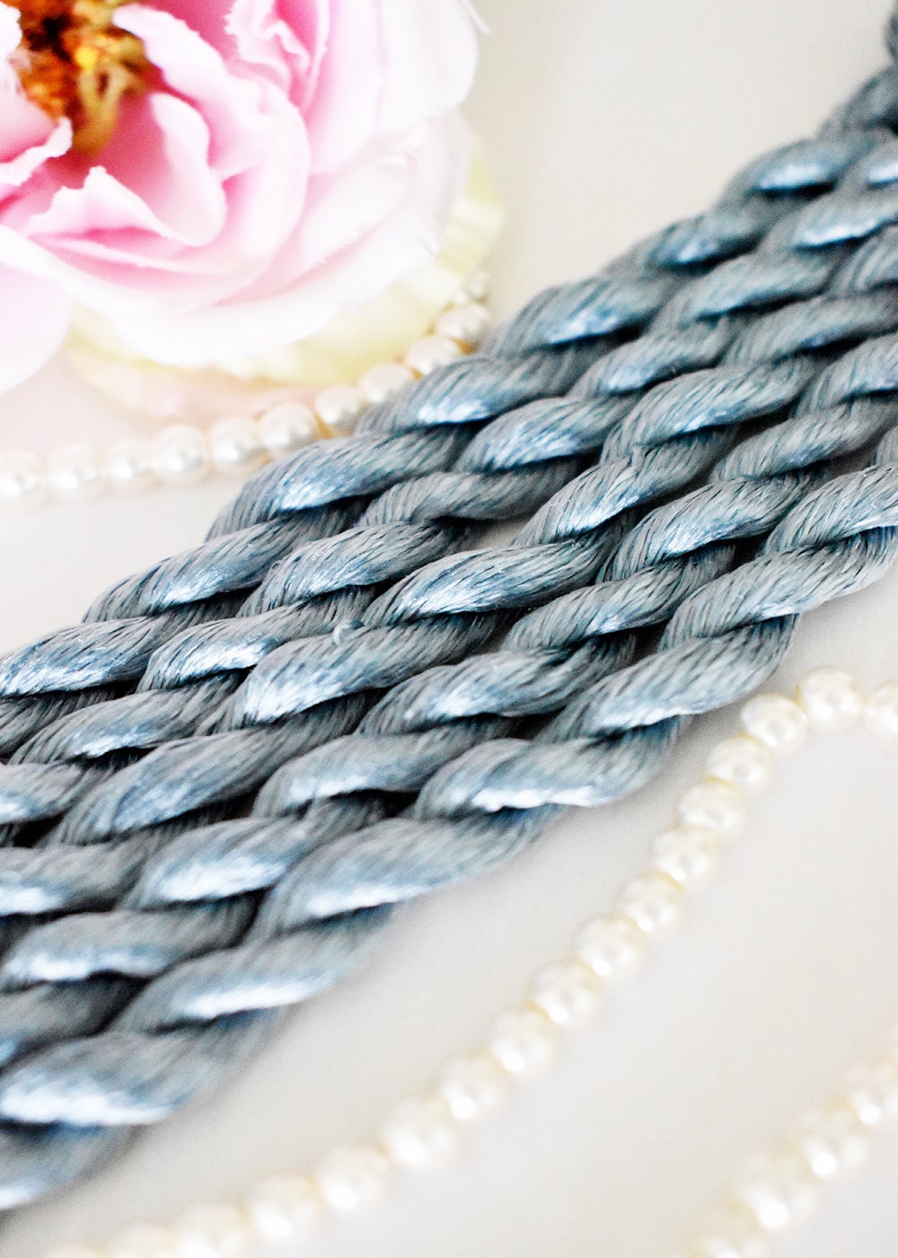 Delicate Silk Thread Pure Silk Thread for Embroidery, Blue Shades Non-twisted Flat Silk ...