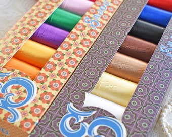SAJOU Selection Box Eigth spools rayon thread