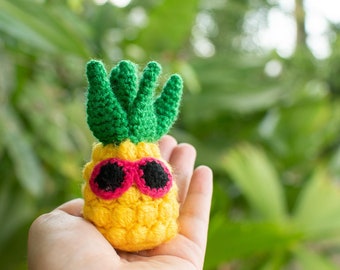 Crochet Pineapple Amigurumi Keychain Pattern