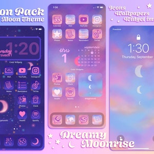 Dreamy Moonrise Icon pack | MoonTheme | iOS / Android App Icon set