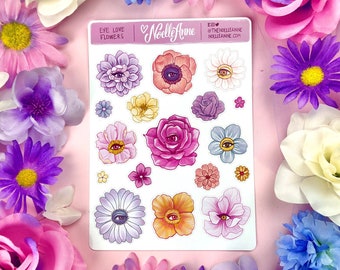 Eye Love Flowers Sticker Sheet