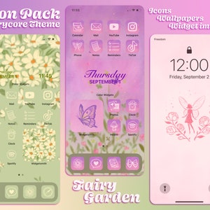 Fairy Garden Icon pack | Fairycore Theme | iOS / Android App Icon set