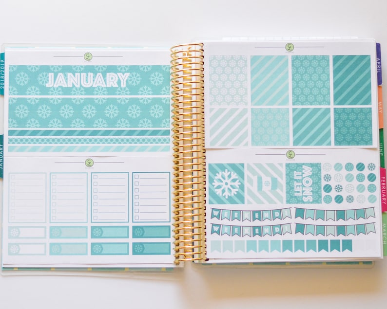Vertical January Weekly Monthly kit fits EC Hourly and Vertical month week