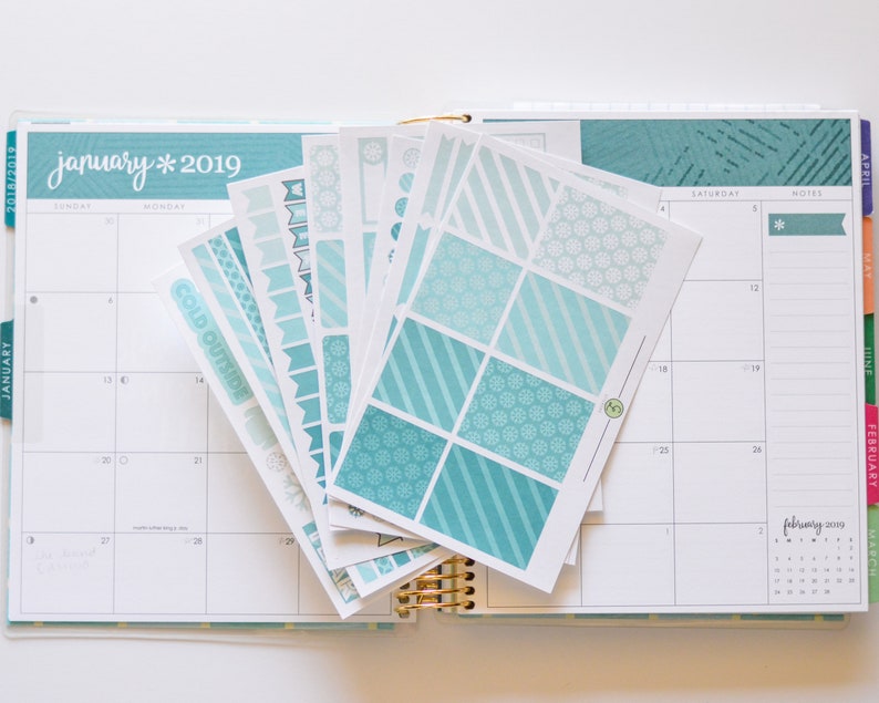 Vertical January Weekly Monthly kit fits EC Hourly and Vertical month week