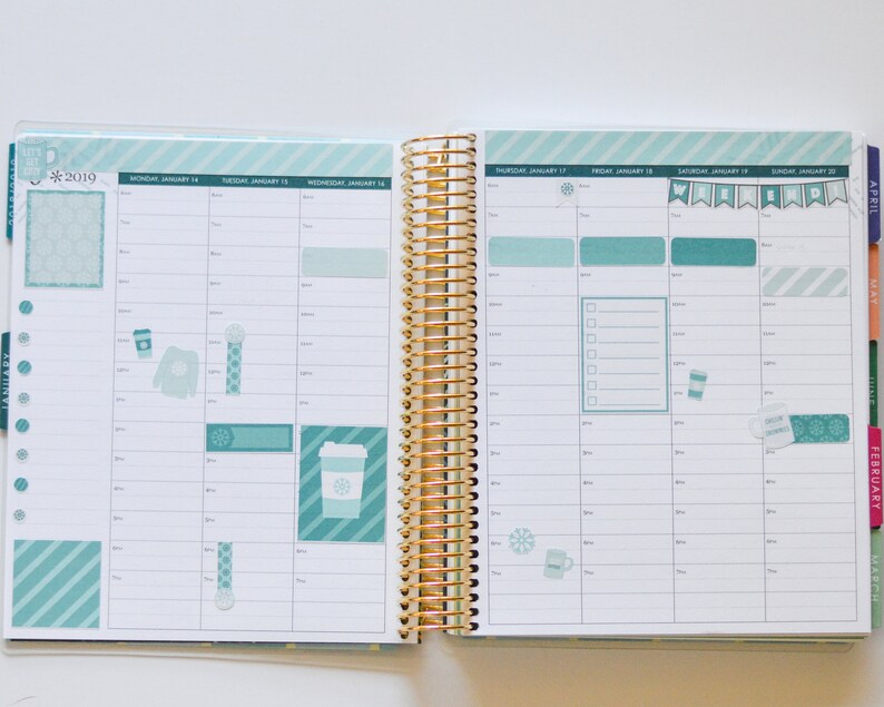 Vertical January Weekly Monthly kit fits EC Hourly and Vertical month week
