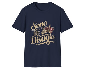 T-shirt umoristica "Sono il Re del disagio" / Maglietta divertente per gli amanti dell'ironia