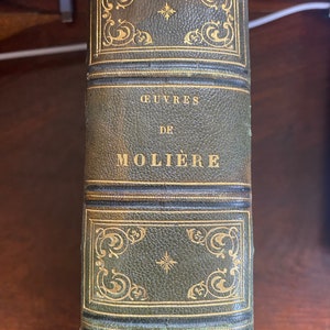 1860 Oeuvres de Moliere Tome 2: Antique Leather-Bound Book