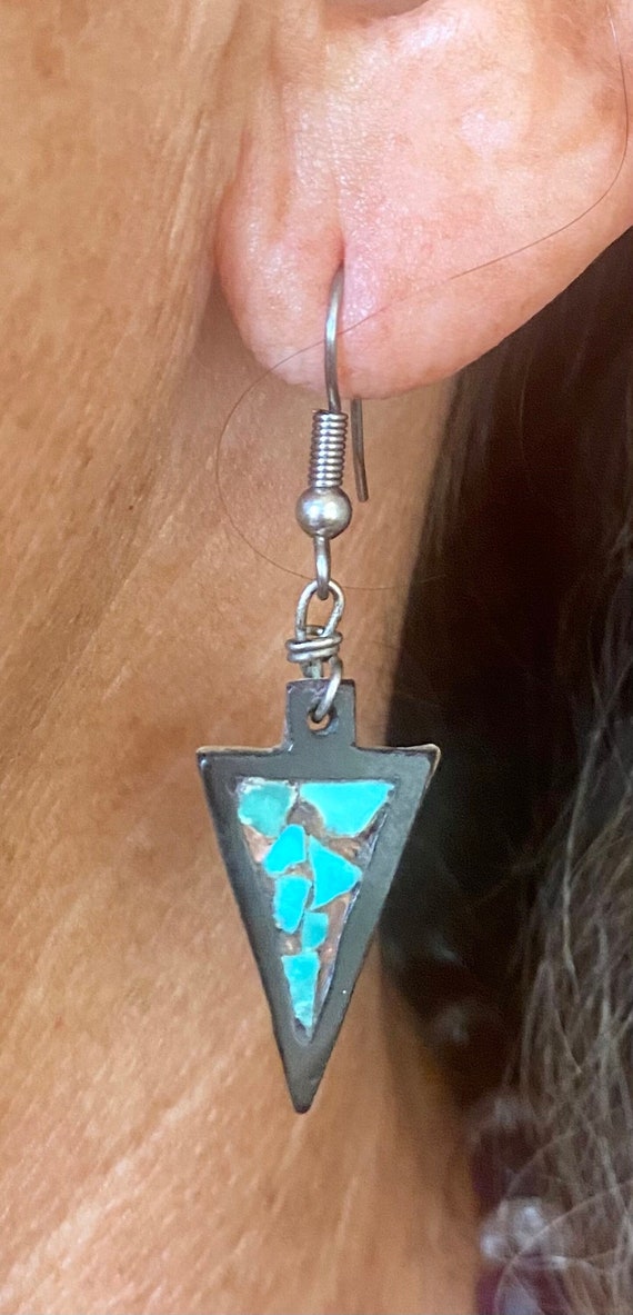 Vintage Native American Earrings; possibly Depress