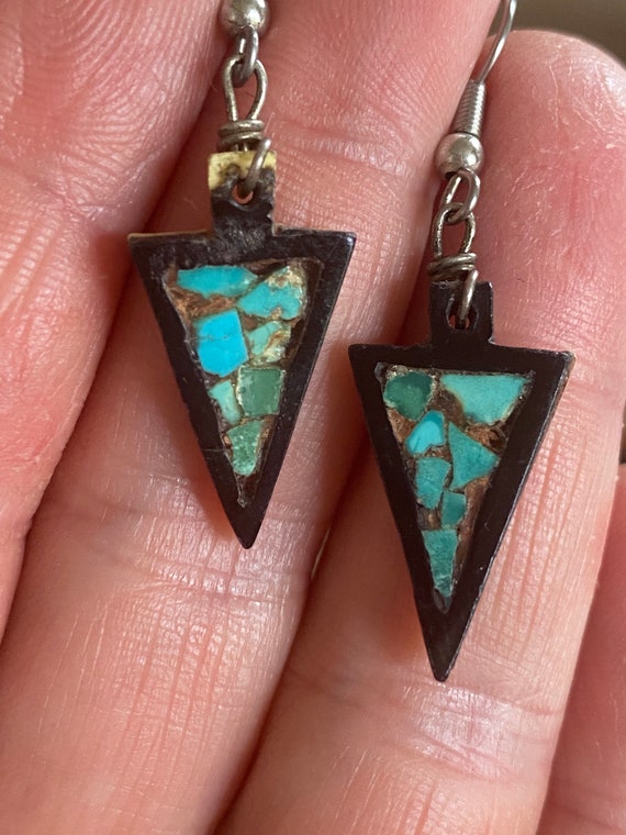 Vintage Native American Earrings; possibly Depres… - image 2