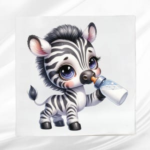 Baby Zebra Fabric Panel: Safari Quilt Block, Sewing Project