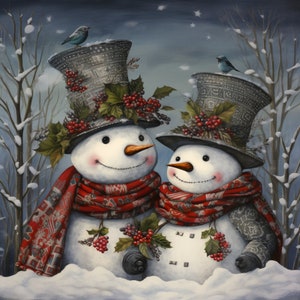 Timeless Treasures Snowy Day Winter Cottage & Snowman 24'' Panel Fabric,  Multi
