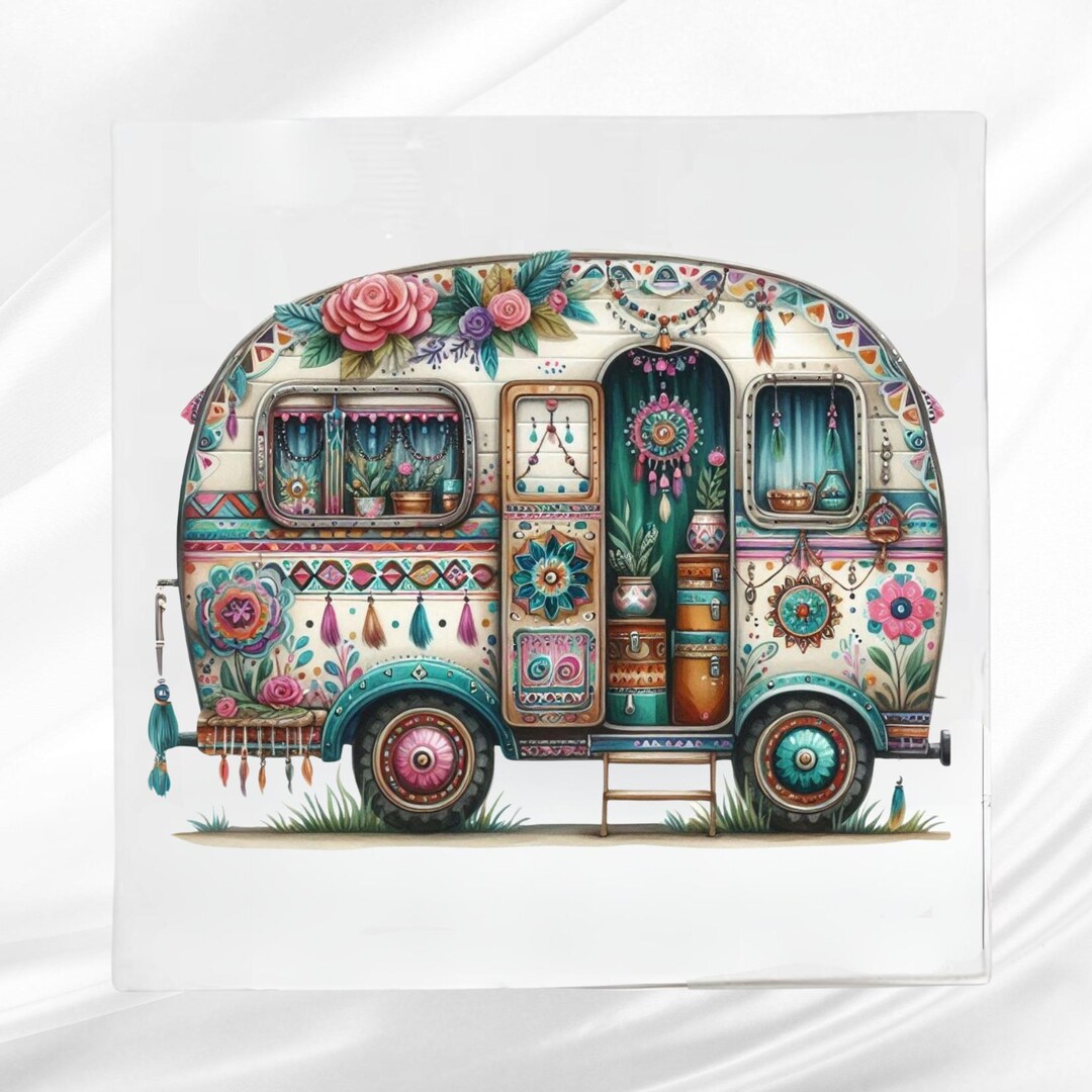Sunflower Hippie Camper Van QA1412004CL Quilt main image 1