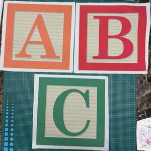 Alphabet Blocks Fabric Panel: Sewing & Crafting Squares