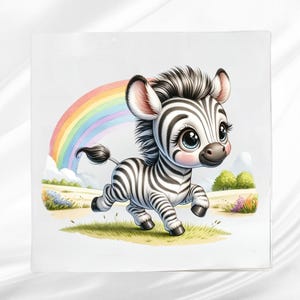 Baby Zebra Fabric Panel: Safari Quilt Block, Sewing Project