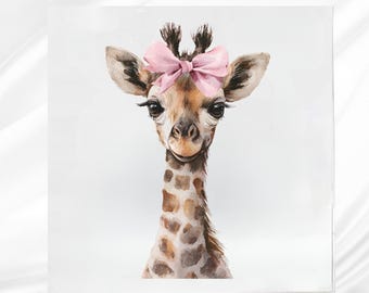 Giraffe Fabric Panel: Cotton blend Quilt Block 165
