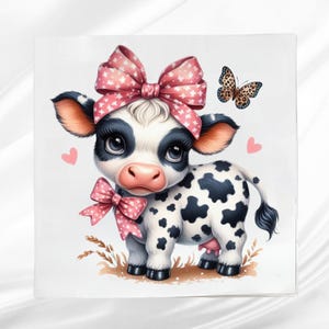 Calf Fabric Panel ~  Farmhouse Quilt Panel ~  fabric panel for sewing projects