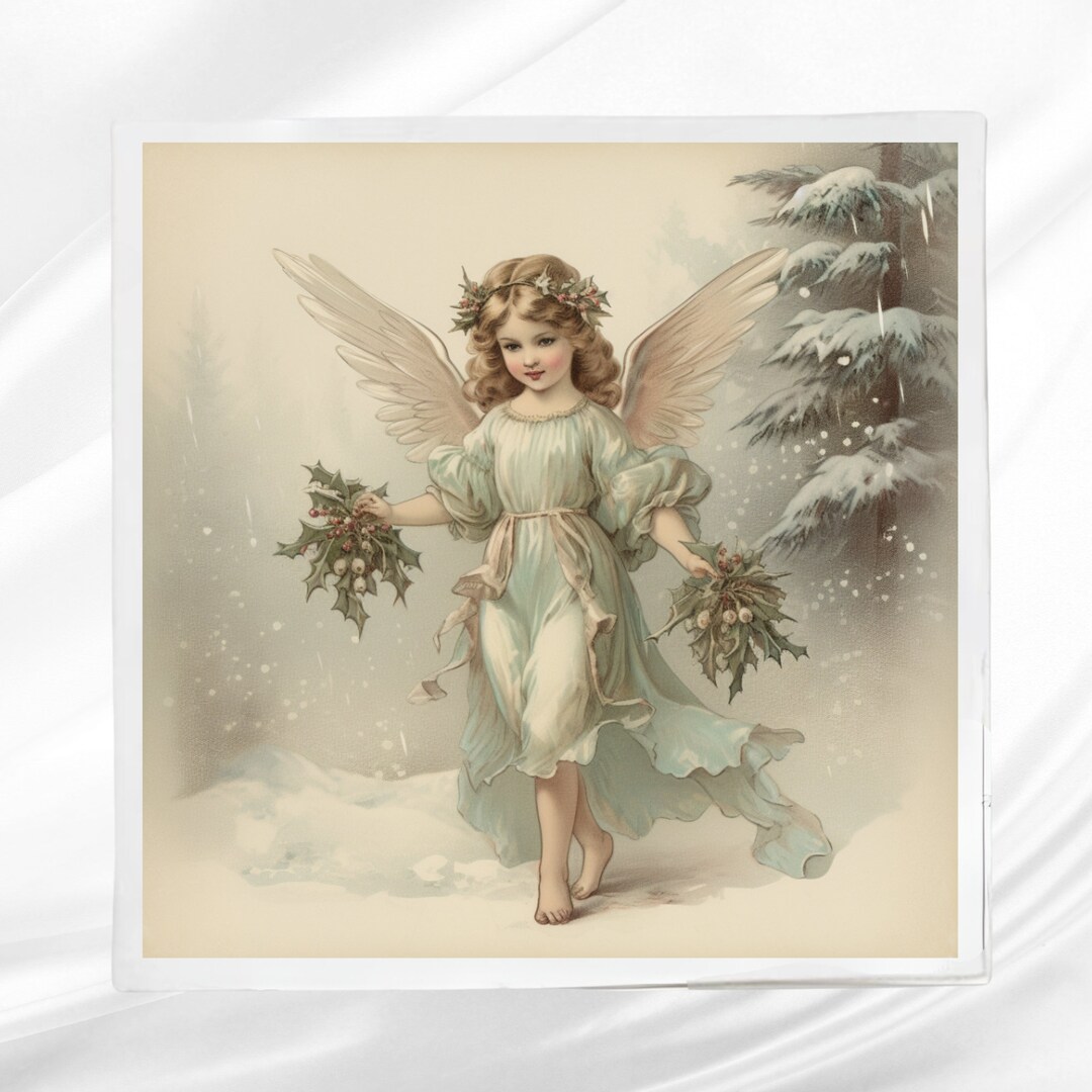 Angel Panel Christmas Angel Fabric Panel: Poly Poplin Quilt Block - Etsy