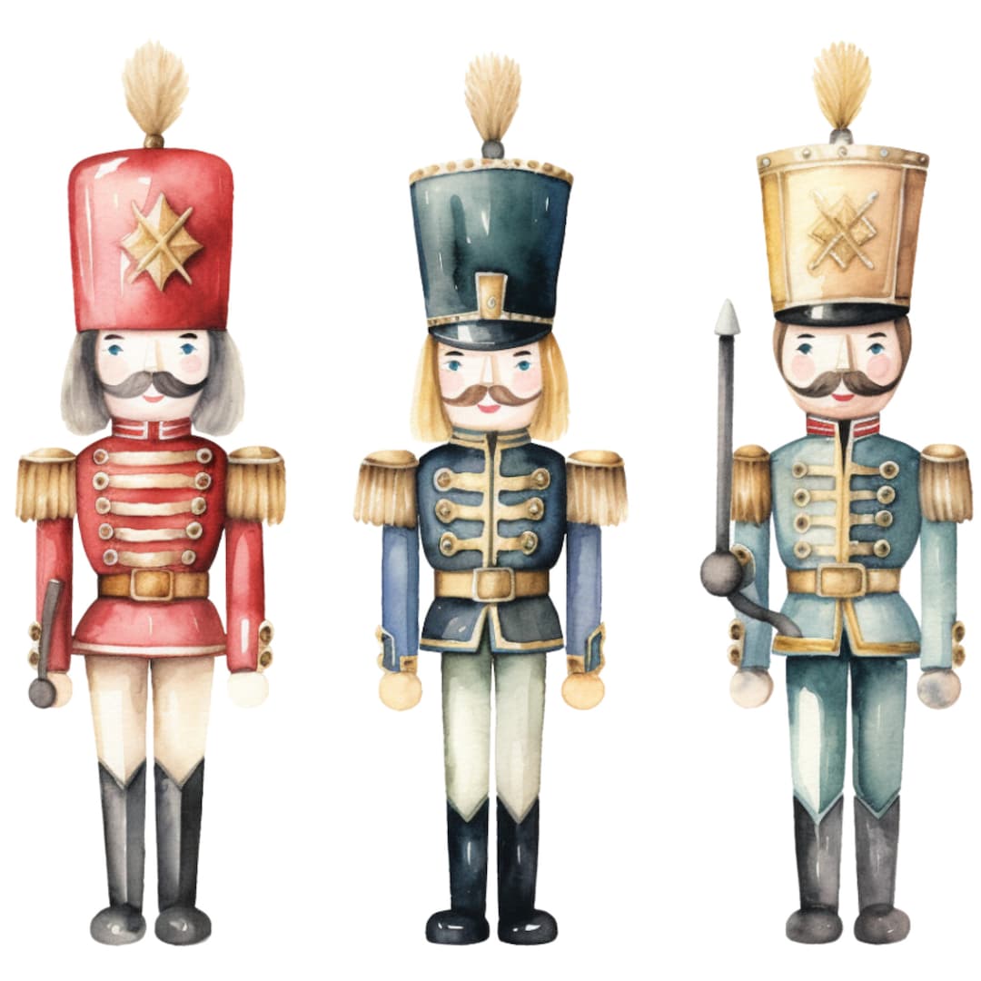 Nutcrackers Fabric Panel Quilt Block Square Fabric Panel for Sewing