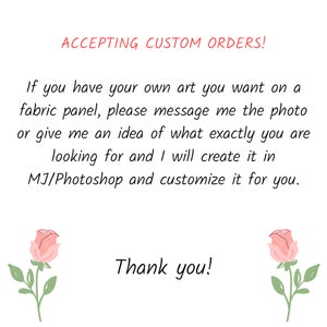 Custom Fabric Panels ~ Custom Quilt Blocks ~ Custom size fabric squares ~ Square fabric panel for sewing projects