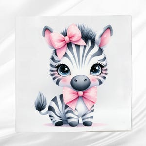 Baby Zebra Fabric Panel: Safari Quilt Block, Sewing Project