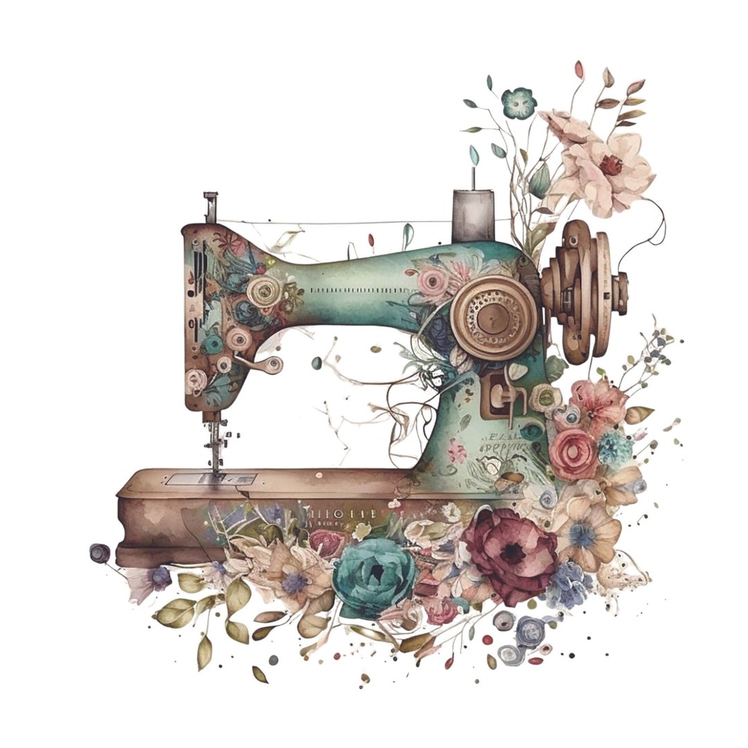 Vintage Sewing Machine Fabric Panel Quilt Block 5 6 8 Etsy