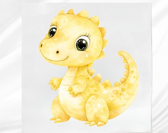 Baby Dinosaur Fabric Panel: Easter Cotton blend Quilt Block