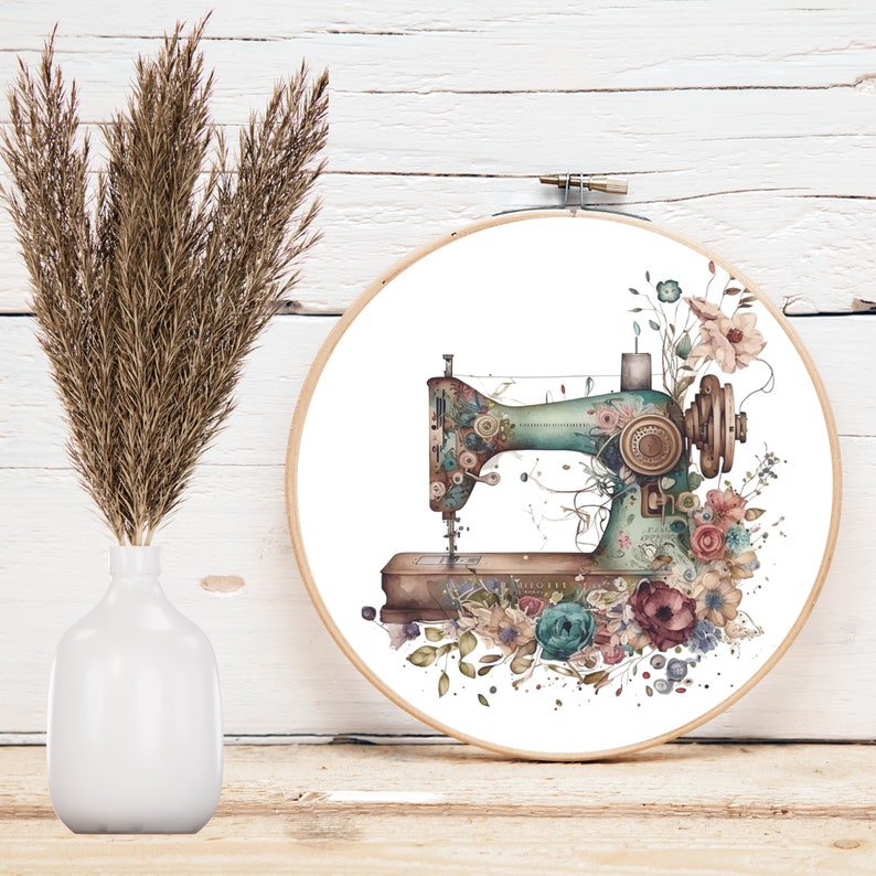 Vintage Sewing Machine Fabric Panel Quilt Block 6 8 10 Etsy