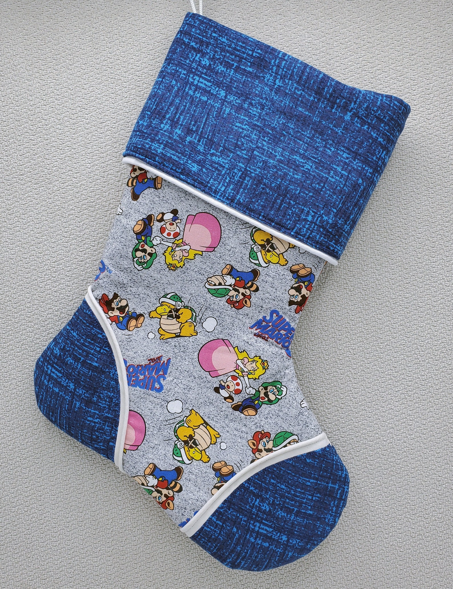 Holiday Stocking Made With Mario Brothers Nintendo Fabric | Etsy