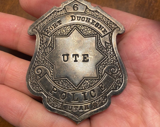 Antique Fort Duchesne, UTE, Police Badge Coinsilver Very Rare Etsy
