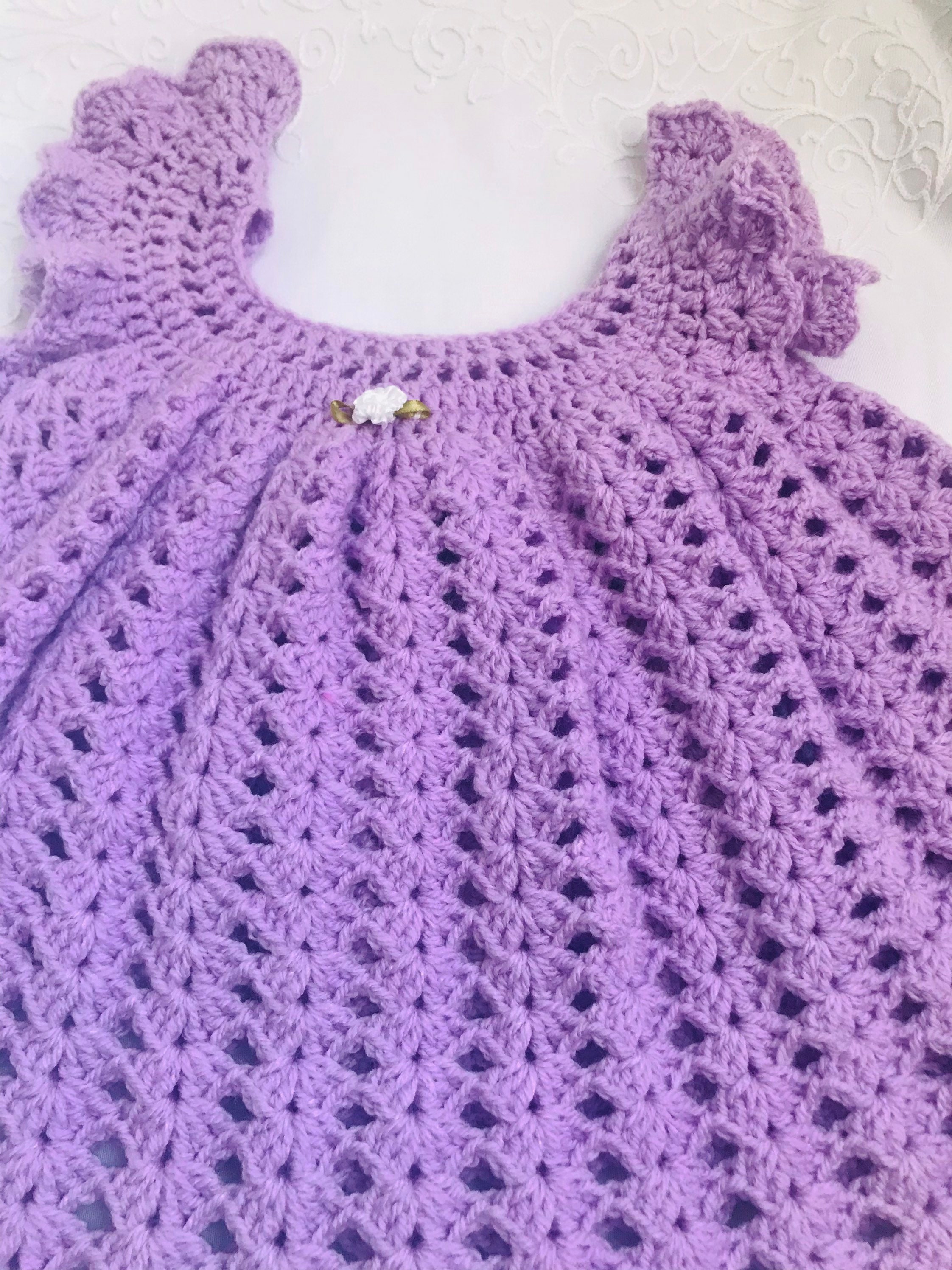 Crochet Baby Dress for 9 12 Months Old Little Baby Girl Color Etsy UK