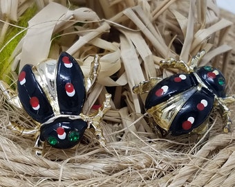 Vintage Pair of Beetle-Bug Pins