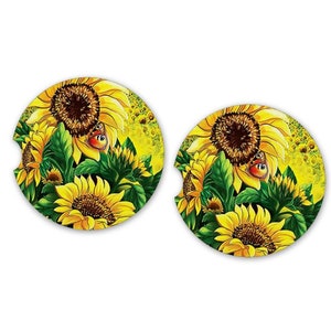 Decorative Car Coasters set of 2 Car Coasters |Christmas Gift | Absorbent Car Coaster |Inspirational Gifts | Car Accessories | Birthday Gift