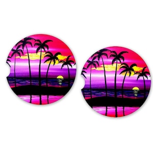 Decorative Car Coasters set of 2 Car Coasters |Christmas Gift | Absorbent Car Coaster |Inspirational Gifts | Car Accessories | Birthday Gift