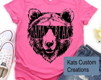 Mama Bear Shirt, Mom Bear Graphic Tee, Protective Mom Shirt, Trendy Mom Life Tee, Motherhood Gift Shirt