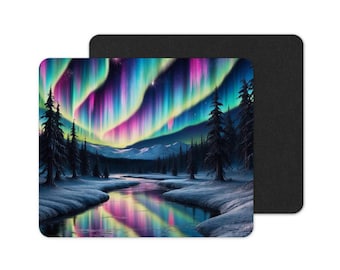 Tappetino per mouse Northern Lights: accessorio per computer in neoprene vibrante