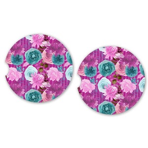 Decorative Car Coasters set of 2 Car Coasters |Christmas Gift | Absorbent Car Coaster |Inspirational Gifts | Car Accessories | Birthday Gift