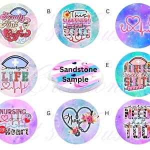 Nurse Car Coaster, Nursing Car Coaster, Scrubs and Coffee Car Coaster, Nurse Life Car Coaster, Set Of 2 Car Coaster