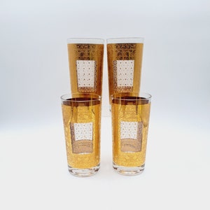 Vintage Pasinski Tumblers, Vintage Barware, Signed Tumblers Set, Mid Century Collectible, Pasinski Kashmir Tumblers