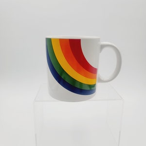 Vintage FTD Rainbow Mug, Collectible Eighties Coffee Mug