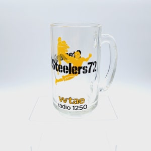 Vintage Steelers 72 Mug, Collectible Steelers Beer Mug, Vintage Barware, Vintage Pittsburgh Steelers, Gift for Football Fan