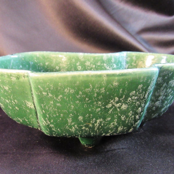 Vintage Mid Century USA Pottery Planter in Green
