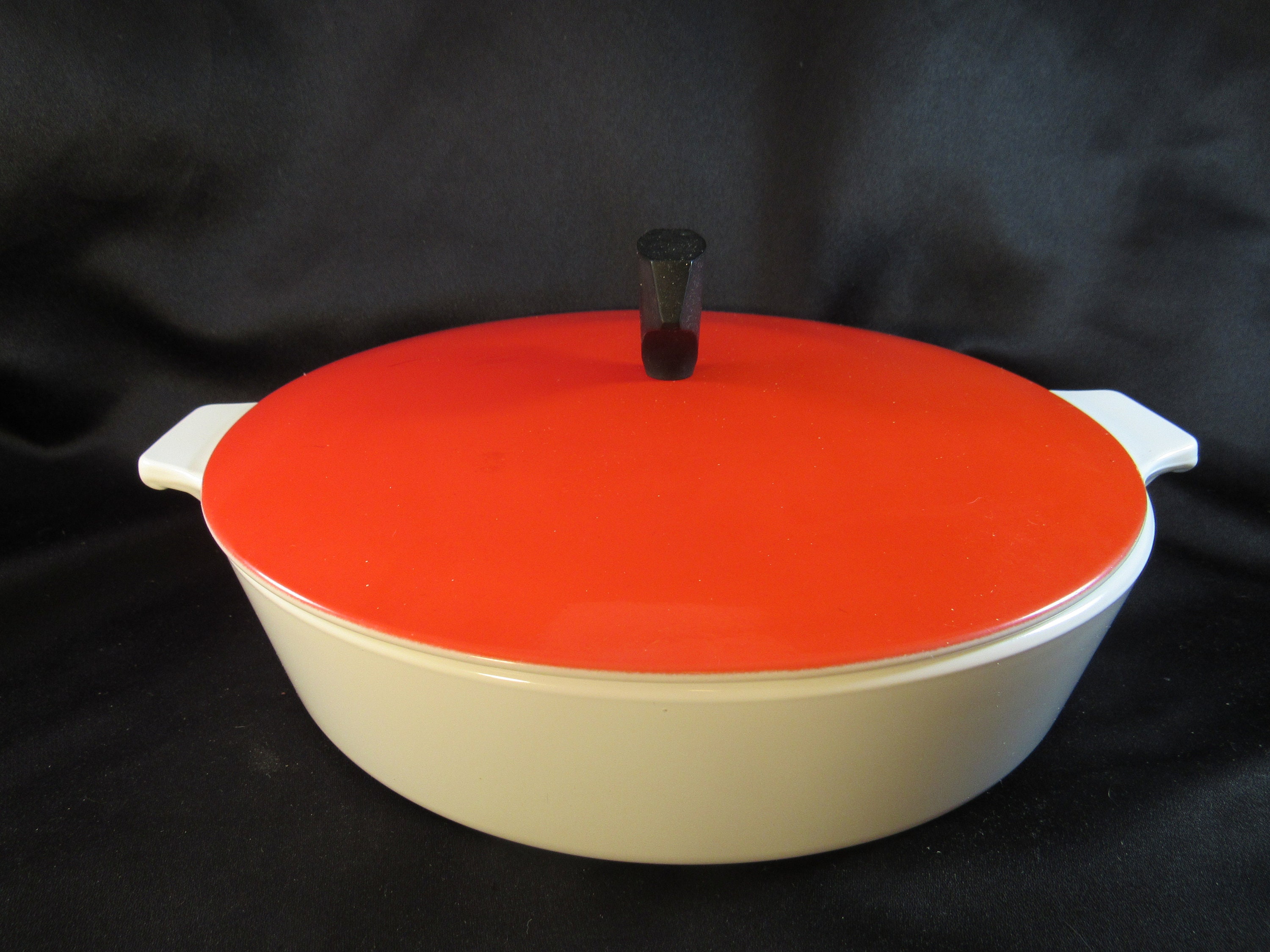 Vintage Corning Ware Buffet Server With Red Orange Lid Etsy