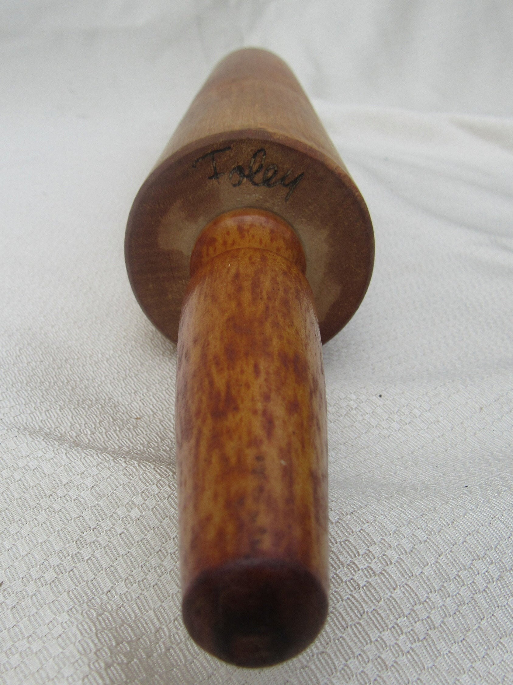 Vintage Wooden Signed Foley Rolling Pin Etsy