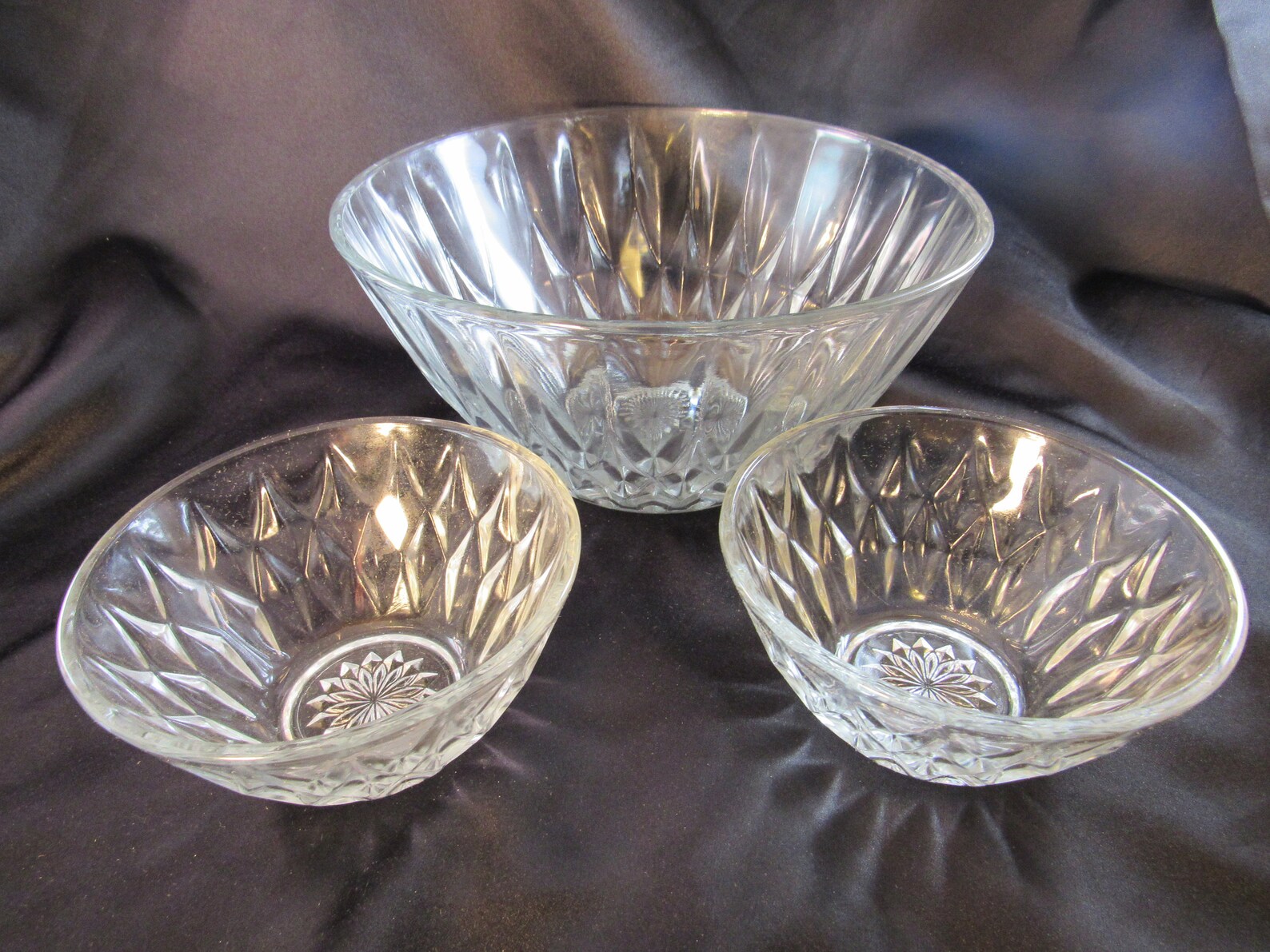 Vintage Anchor Hocking Chip and Dip Set. Anchor Hocking Crown Etsy