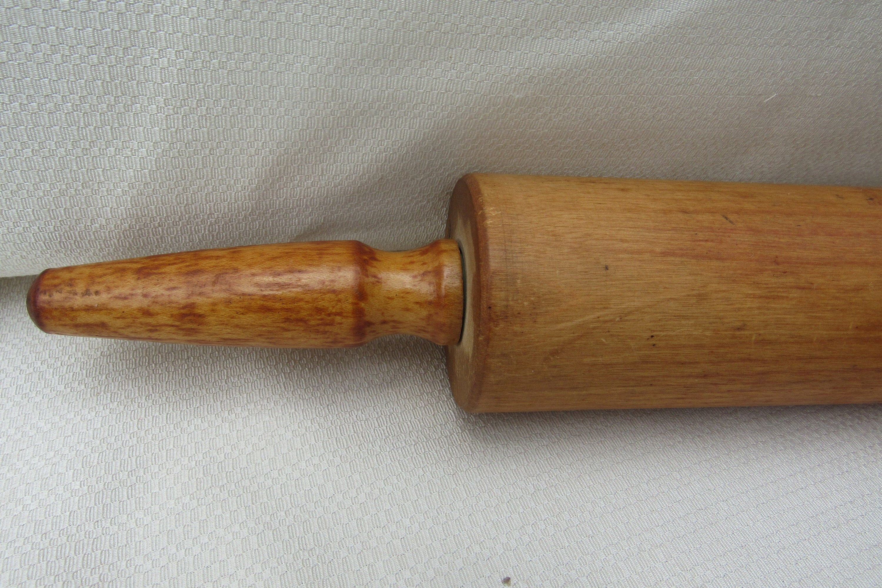 Vintage Wooden Signed Foley Rolling Pin Etsy