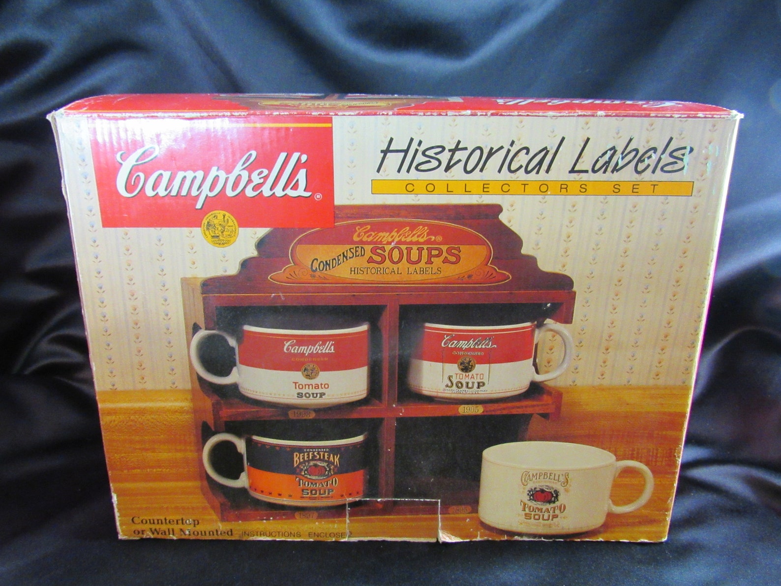 Vintage Campbell's Soup Historical Labels Collectors Mugs Etsy